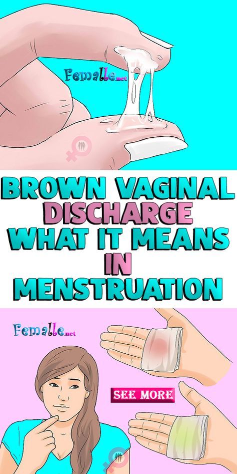 Brown Vaginal Discharge What It Means In Menstruation